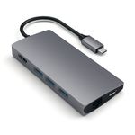 Satechi Multi-Port Adapter V2 Dock st. USB 3.2 Gen 1 (3.1 Gen 1) Type-C Grigio