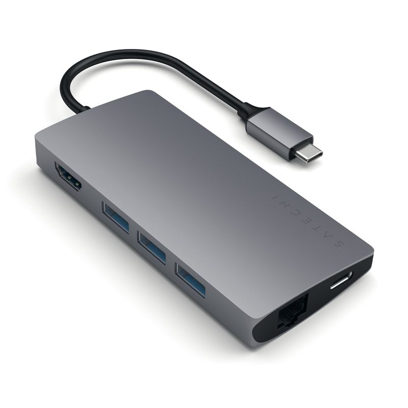 Satechi-Multi-Port-Adapter-V2-Dock-st.-USB-3.2-Gen-1--3.1-Gen-1--Type-C-Grigio