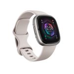 Fitbit Sense 2 Alluminio GPS satellitare (Fitbit Sense 2 - Platinum aluminium - smart watch with band - lunar white - ba