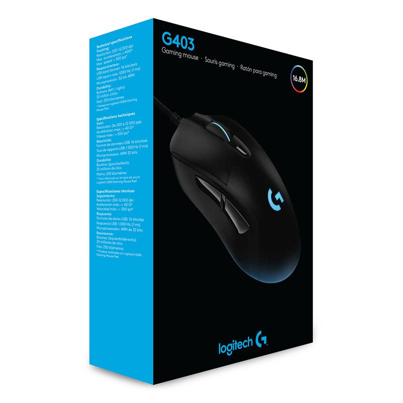 Logitech-G-G403-Hero-mouse-Mano-destra-USB-tipo-A-Ottico-25600-DPI