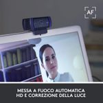 Logitech-C920-HD-Pro-Webcam-Videochiamata-Full-HD-1080p-30fps-Audio-Stereo--Chiaro--Correzione-Luce-HD-Funziona-con-Skype-Zoom-FaceTime