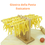 macchina per fare la pasta fresca fatta in casa supporto appendino asciuga spaghetti o tagliatelle in legno di faggio