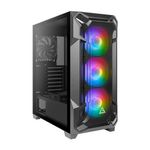 Antec DF600 Flux Midi Tower Nero (ANTEC DF600 FLUX Case, Gaming, Black, Mid Tower, 2 x USB 3.0, Tempered Glass Side Wind