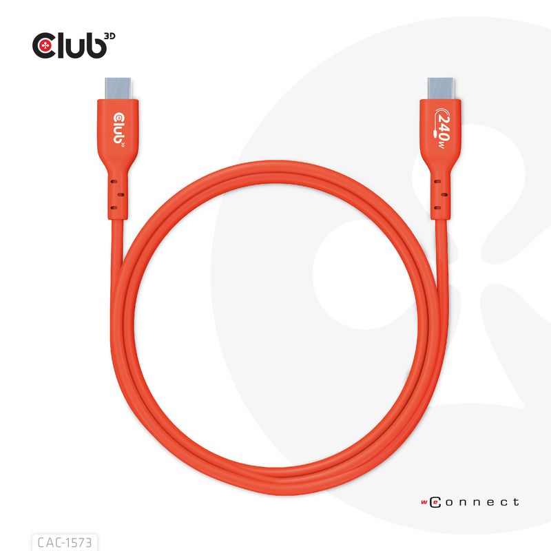 CLUB3D-CAC-1573-cavo-USB-2-m-USB4-Gen-2x2-USB-C-Rosso