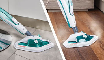 Polti-SV450-Double-Steam-mop-03-L-1500-W-Acciaio-inossidabile-Turchese-Bianco