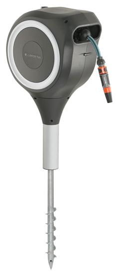 Gardena-RollUp-Avvolgitubo-da-terra-Automatico-Nero-Grigio