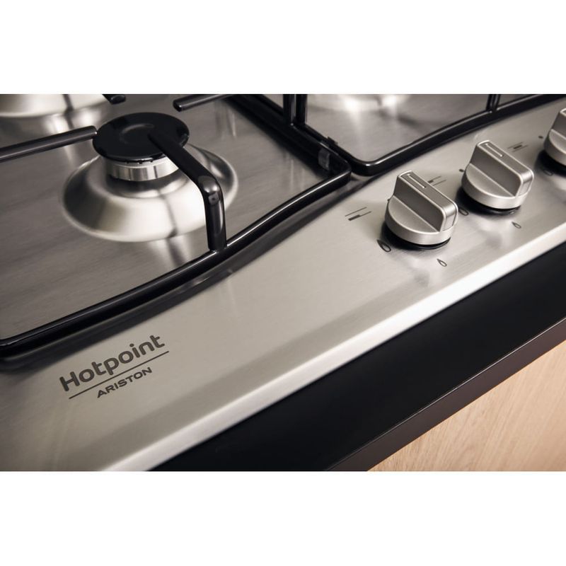 Hotpoint-PCN-752-T-IX-HAR-piano-cottura-Acciaio-inossidabile-Da-incasso-75-cm-Gas-5-Fornello-i-