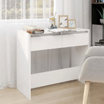 vidaXL Tavolo Consolle Bianco 89x41x76,5 cm in Acciaio