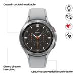 Samsung-Galaxy-Watch4-Classic-Smartwatch-Ghiera-Interattiva-Acciaio-Inossidabile-46mm-Memoria-16GB-Silver