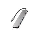 Sitecom CN-407 replicatore di porte e docking station per notebook USB 3.2 Gen 1 (3.1 Gen 1) Type-C Alluminio, Nero