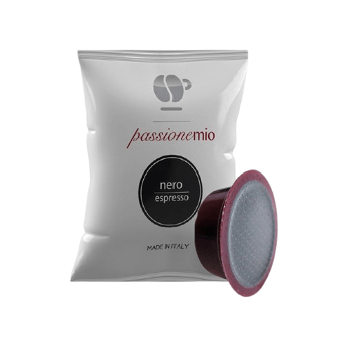 LOLLO CAFFÈ - PASSIONEMIO NERO - Box 100 CAPSULE COMPATIBILI A MODO MIO da 7.5g
