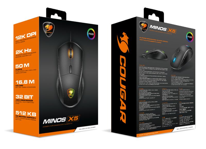 COUGAR-Gaming-Minos-X5-mouse-Mano-destra-USB-tipo-A-Ottico-12000-DPI