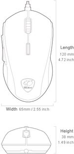 COUGAR-Gaming-Minos-X5-mouse-Mano-destra-USB-tipo-A-Ottico-12000-DPI