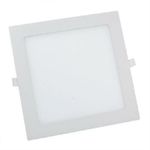 Faretto led da incasso 24w quadrato bordo bianco con driver led incluso 4 mollette 3000k