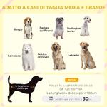 PawHut Cuccia per Cani da Esterno con Terrazza, Finestra e Tetto Impermeabile, 124x112x105cm, Grigio