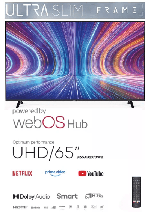 Tv 65 Sinudyne Uhd Smart Webos 4K Hdmi Vesa Dvbt2  Wifi