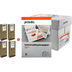 ORIGINALE Epson Value Pack nero / ciano / magenta / giallo T945 MCVP + Prindo Universal Papier 2500 fogli