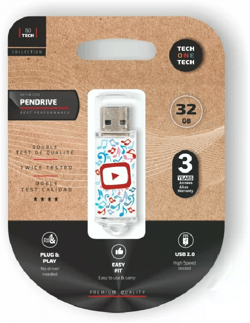 TechOneTech Be Super Video Dream USB 2.0 Memoria 32GB (Pendrive)
