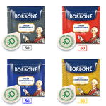 MIX 200 CIALDE CAFFÈ BORBONE - 50 MISCELA NERA - 50 MISCELA ROSSA - 50 MISCELA BLU - 50 MISCELA ORO