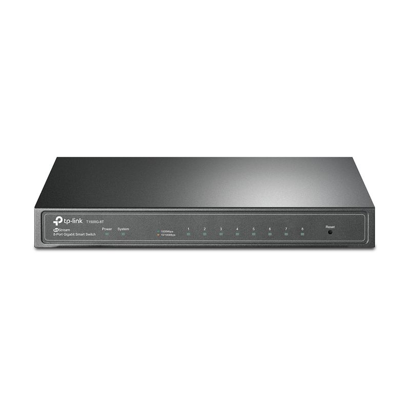 TP-Link-T1500G-8T-TL-SG2008--Gestito-L2-Gigabit-Ethernet--10-100-1000--Supporto-Power-over-Ethernet--PoE--Nero