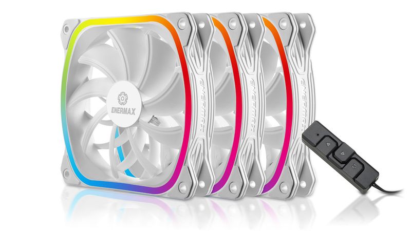 Enermax-SquA-RGB-White-Case-per-computer-Ventilatore-12-cm-Bianco