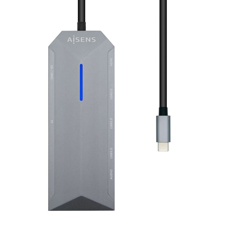 AISENS-ASUC-9P001-GR-replicatore-di-porte-e-docking-station-per-notebook-Cablato-Thunderbolt-3-Grigio