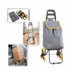 Trade Shop Traesio-carrello Borsa Porta Spesa Saliscale Leggero A 3 Ruote Per Lato Portata 36kg -