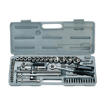 Trade Shop Traesio-kit Set Chiavi A Bussola Con Cricchetto 52 Pezzi Chrome Vanadium Professionale -