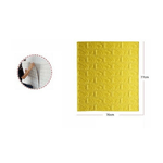 Trade Shop Traesio-set 5 Pannelli Muro 3d Adesivo Parete Piastrelle Mattonelle Giallo Pannello 62680 -