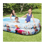 Trade Shop Traesio-piscina Gonfiabile Bambini Disney Frozen 2 Anelli 262 X 175 X 56 Cm Da Giardino -