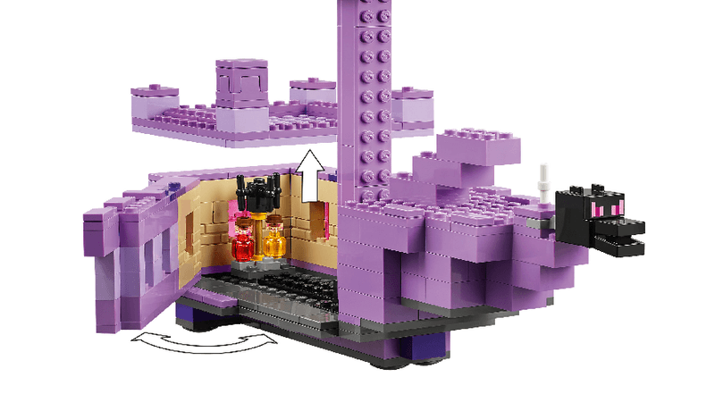 LEGO-Minecraft-L-Enderdrago-e-la-Nave-dell-End-Giocattolo-del-Bioma-con-Drago-Personaggi-Mob-e-Accessori-Giochi-d-Avventura-per-Bambini-e-Bambine-da-8-Anni-Idea-Regalo-Fan-del-Videogioco-21264