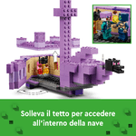 LEGO-Minecraft-L-Enderdrago-e-la-Nave-dell-End-Giocattolo-del-Bioma-con-Drago-Personaggi-Mob-e-Accessori-Giochi-d-Avventura-per-Bambini-e-Bambine-da-8-Anni-Idea-Regalo-Fan-del-Videogioco-21264