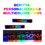 Trade Shop Traesio-insegna Luminosa A Led Scritta Personalizzata Scorrevole Tabella 200 X 40 Cm -