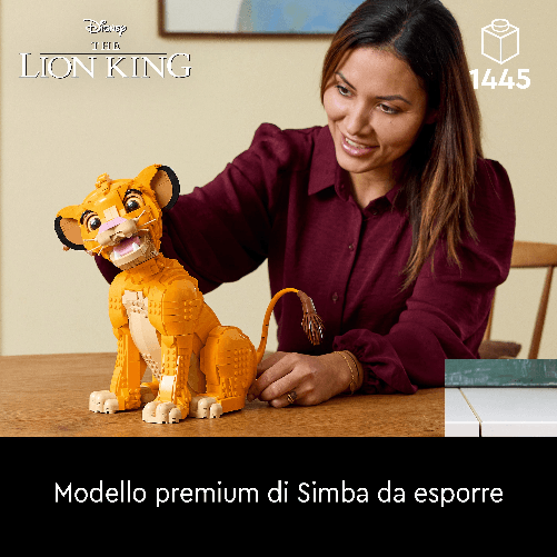 LEGO-Disney-Giovane-Simba-Re-Leone-Modellino-da-Costruire-per-Adulti-con-Figura-di-Animale-Mobile-Hobby-Creativo-da-Collezione-Idea-Regalo-per-Lui-Lei-Marito-Moglie-e-per-i-Fan-del-Film-43247