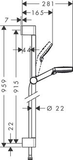 Hansgrohe-Crometta-sistema-di-doccia-Cromo-Bianco