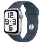 Apple Watch SE 40mm GPS Cassa in Alluminio Argento con Cinturino Sport Blu Tempesta M-L Europa