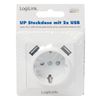 LogiLink-PA0162-presa-energia-2-x-USB---CEE-7-3-Bianco