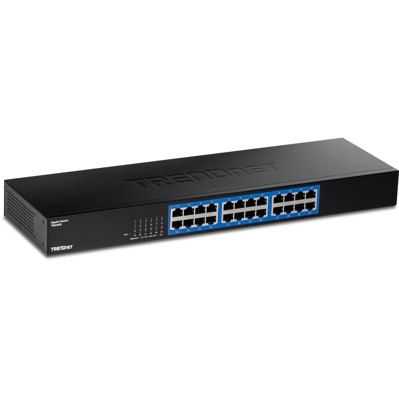 Trendnet-TEG-S25-switch-di-rete-Gigabit-Ethernet--10-100-1000--Nero--24-PORT-GIGABIT-SWITCH-RACK---24X-GIGABIT-RJ-45-POR