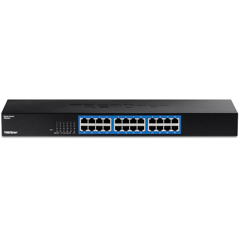 Trendnet-TEG-S25-switch-di-rete-Gigabit-Ethernet--10-100-1000--Nero--24-PORT-GIGABIT-SWITCH-RACK---24X-GIGABIT-RJ-45-POR