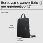 HP Borsa-zaino 14'' Convertible Laptop Backpack Tote