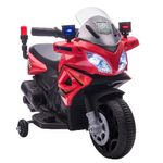 HOMCOM Moto Elettrica per Bambini Velocità 3km/h e Batteria 6V Ricaricabile, 69x39x43cm, Rosso