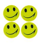 Trade Shop Traesio-4x Adesivo Con Smile Smiley Riflettente Sorriso Idea Regalo Gadget Sticker -