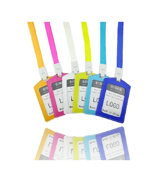 Trade Shop Traesio-set 12 Pezzi Portabadge Porta Bage Tesserino Colorato Con Laccetto Collo -