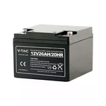 V-TAC Batteria al Piombo Acido 12V 26Ah per Allarmi Videosorveglianza UPS Terminali T1 175*165*127mm