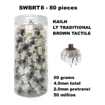 Set 80 Sottotasti Kailh Lt Brown Tactile