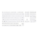 Set Di 132 Tasti Keycaps Transparent White Abs Mda