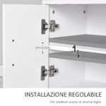 HOMCOM Scarpiera con Appendiabiti a Combinazione per Ingresso e Camera da Letto Legno 100x32x187cm Bianco