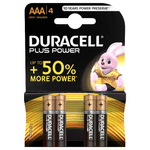 Duracell Pile Alcaline Aaa 15V Non Ricaricabili Plus Power Confezione Da 4 Pile