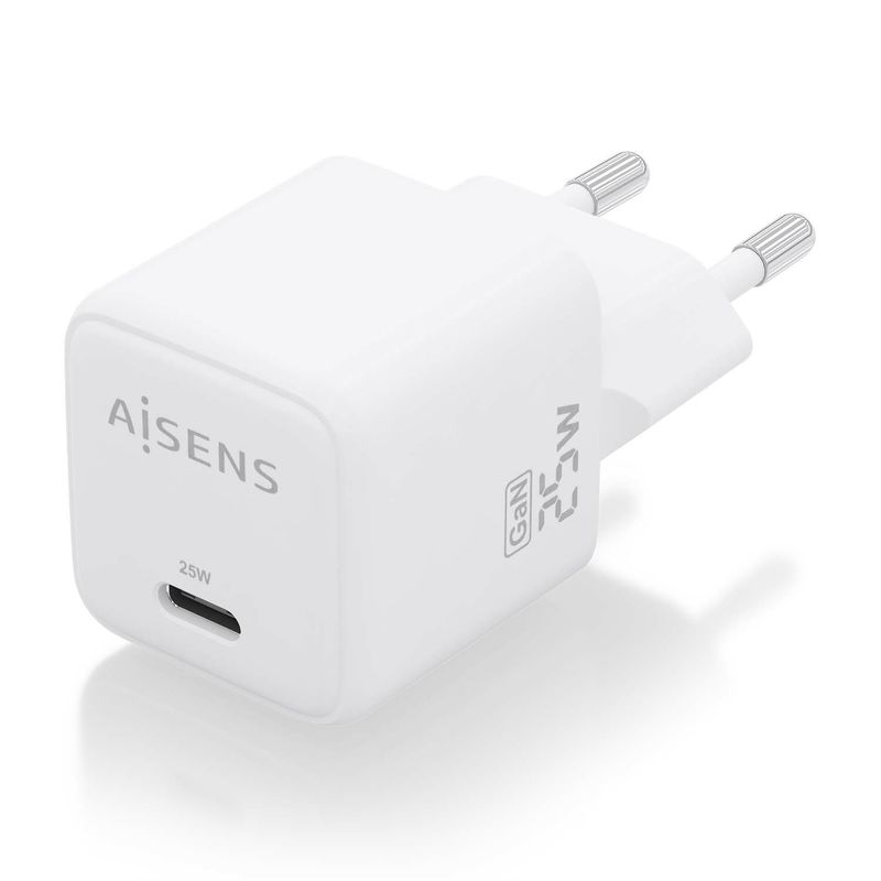 AISENS-ASCH-25W1P012-W-Caricabatterie-per-dispositivi-mobili-Universale-Bianco-AC-Ricarica-rapida-Interno