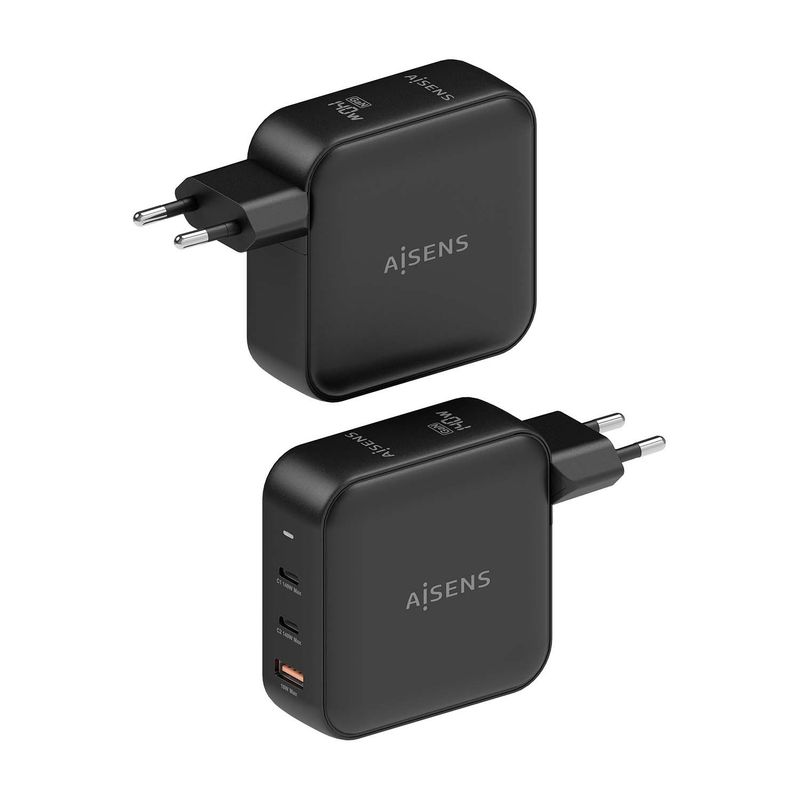 Caricabatterie-Aisens-GAN-140W---2xUSB-C-PD3.1-QC4.0---1xUSB-A-QC3.0